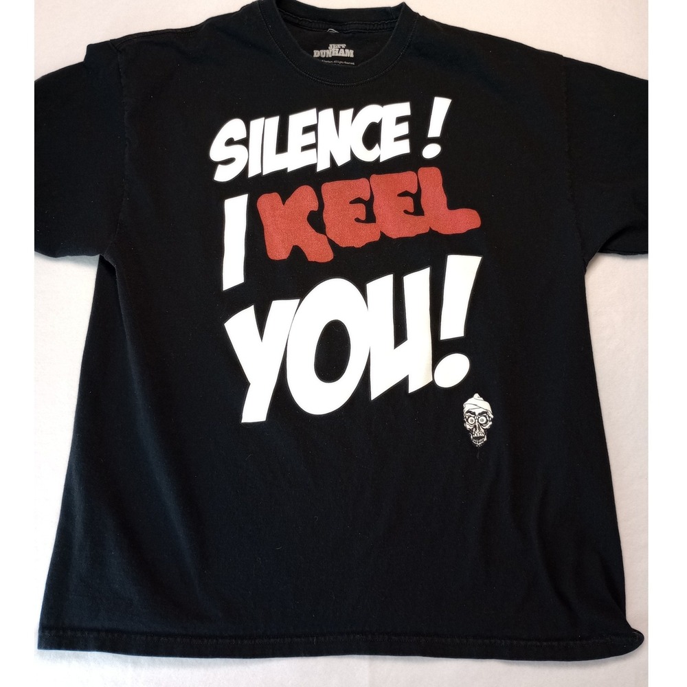 Jeff Dunham T-Shirt Mens XL Black Silence I Keel You Achmed Graphic